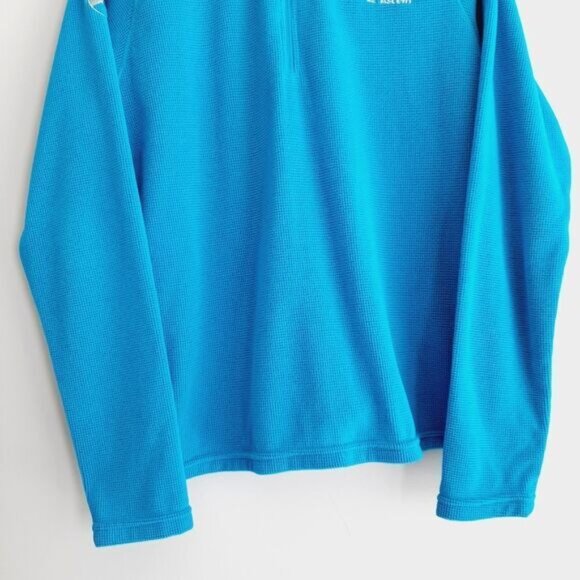 FIRST ASCENT Sweatshirt Waffle Texture Sweater Top Blue Sz XL - Picture 4 of 8